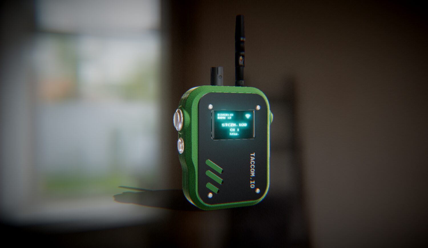 TACCOM radio in Forest Green
