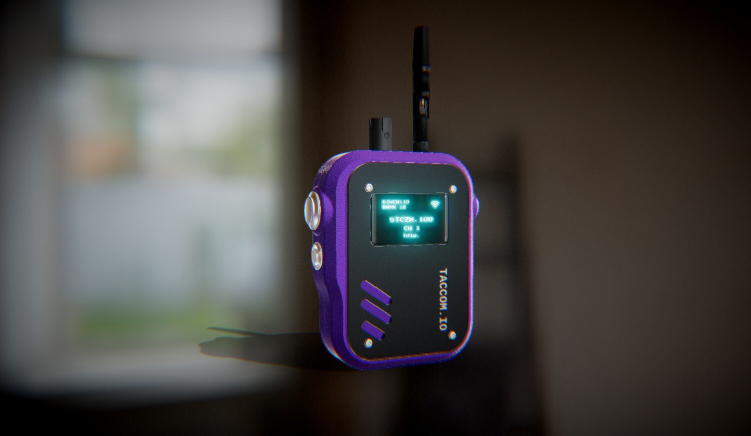 TACCOM radio in Iris Purple