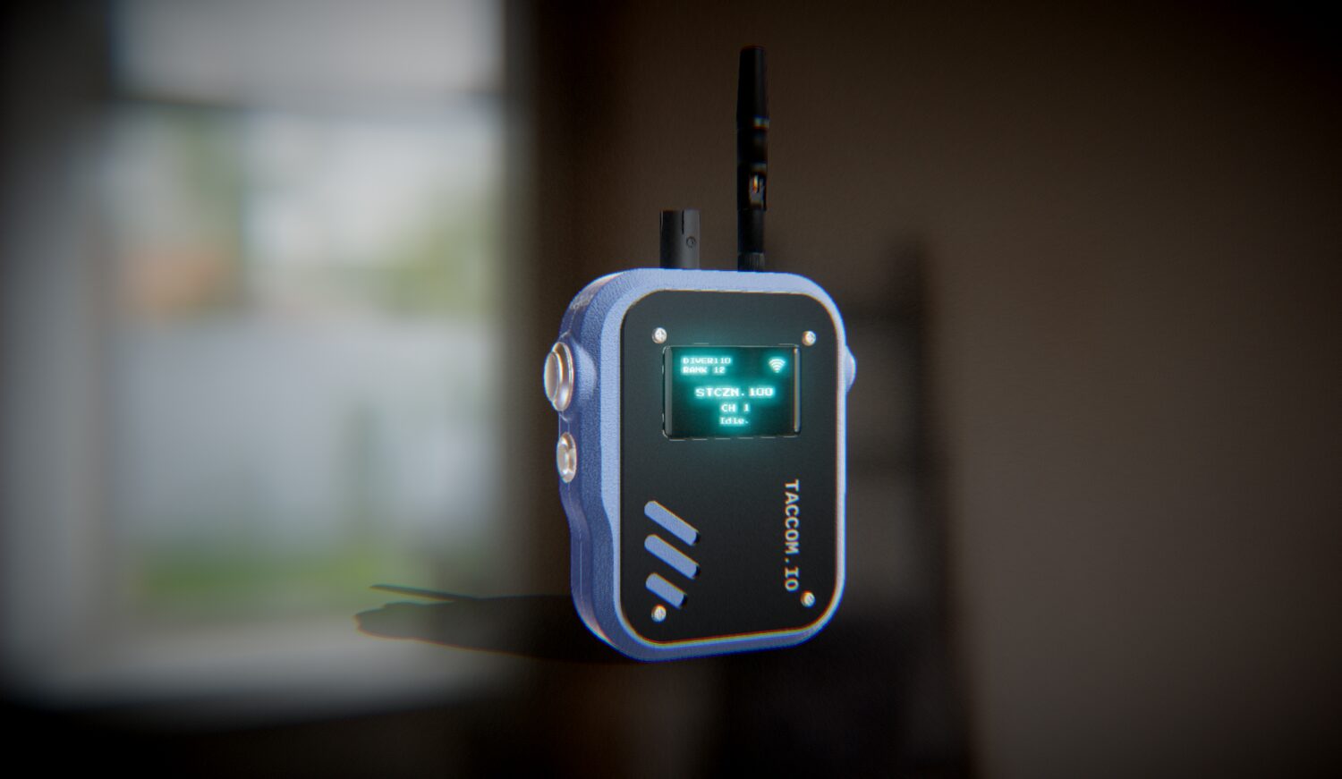 TACCOM radio in Light Blue